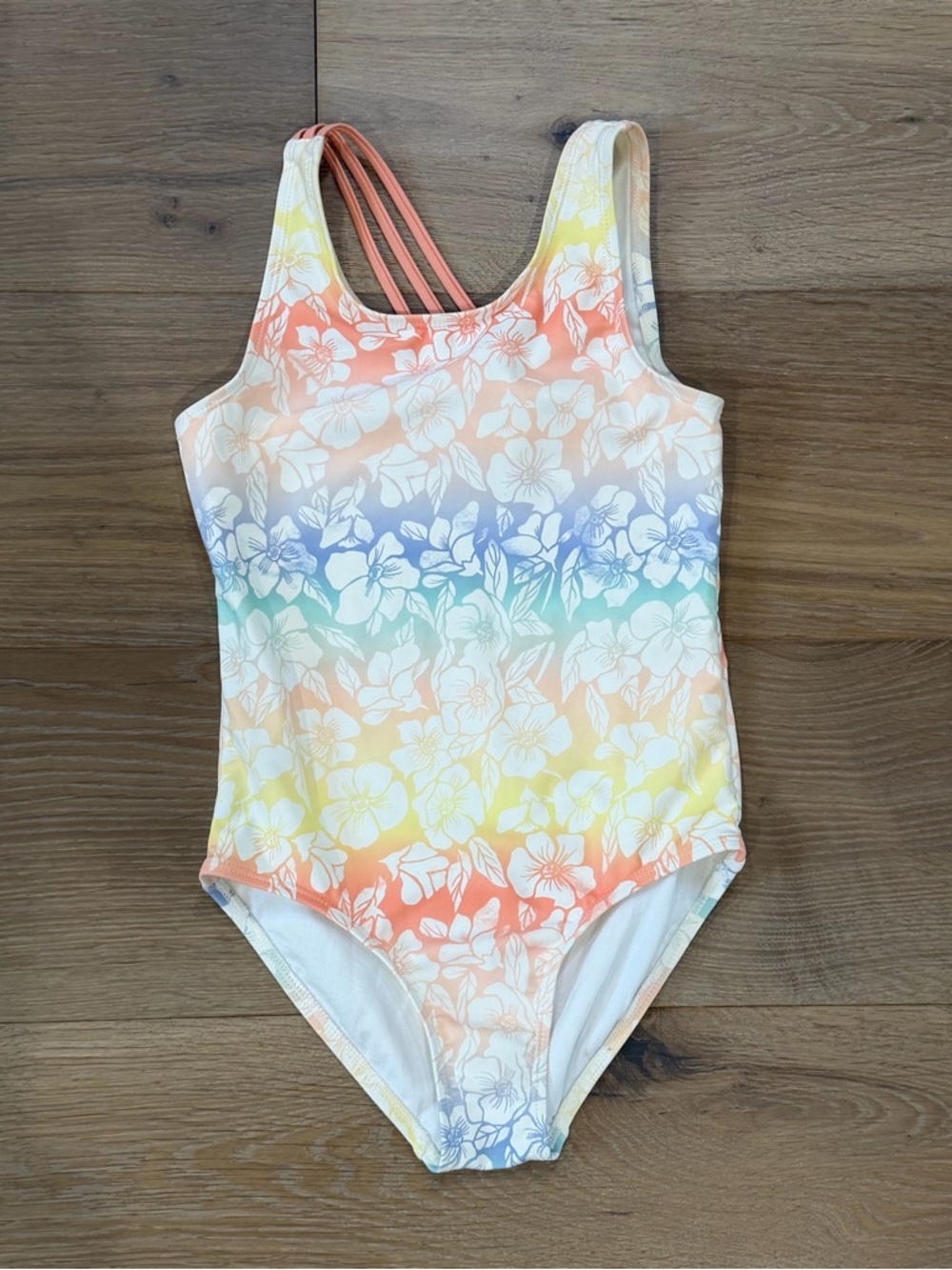 Oshkosh girls 8 one-piece swimsuit floral ombre